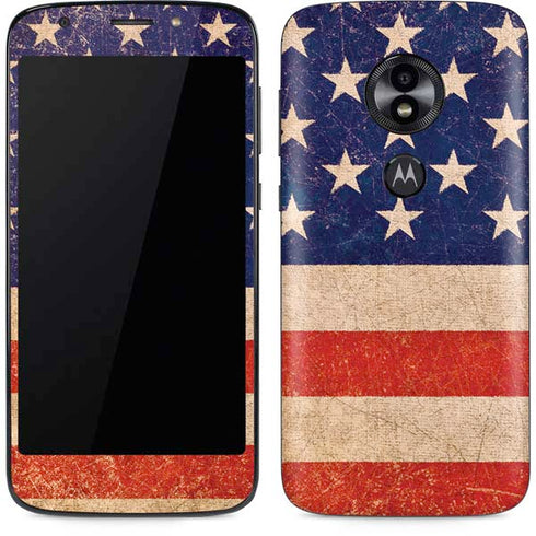 Distressed American Flag Moto E5 Play Skin
